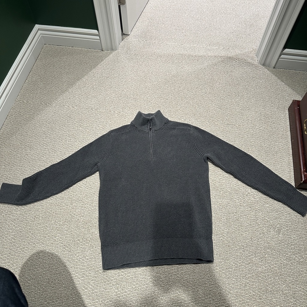 Gray Quarter-Zip Sweater